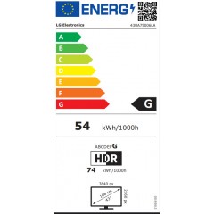 LG Smart Τηλεόραση 43" 4K UHD LED AI UA75 HDR (2025) 43UA75006LA